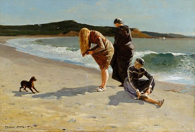 Eagle Head Manchester Massachusetts High Tide von Winslow Homer als Kunstdruck auf Leinwand