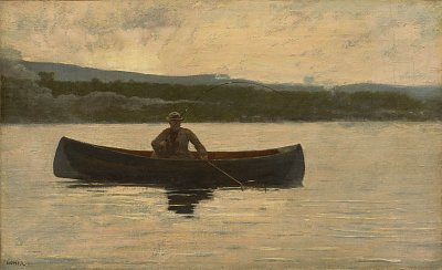Playing a Fish von Winslow Homer als Kunstdruck auf Leinwand