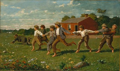 Snap the Whip von Winslow Homer als Kunstdruck auf Leinwand