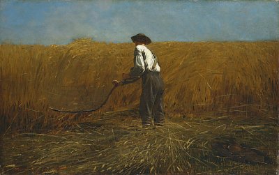 The Veteran in a New Field von Winslow Homer als Kunstdruck auf Leinwand
