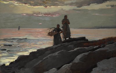 saco bay von Winslow Homer als Kunstdruck auf Leinwand