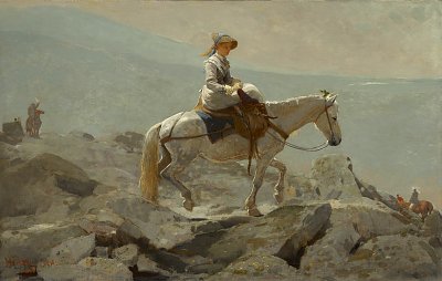 the bridle path von Winslow Homer als Kunstdruck auf Leinwand