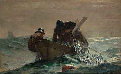 the herring net von Winslow Homer als Kunstdruck auf Leinwand