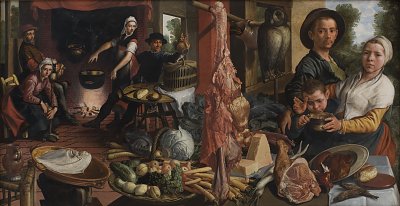 Aertsen Pieter The Fat Kitchen An Allegory von Einzelne als Kunstdruck auf Leinwand