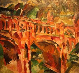 Aristarch Lentulow Die rote Bruecke von Zarizyno Kunstdruck