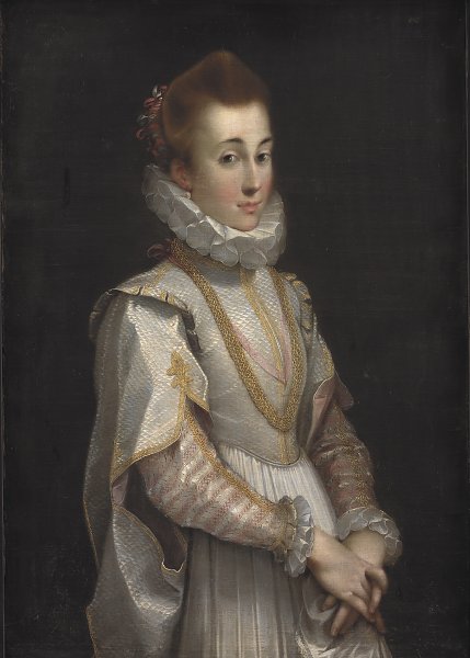 Kunstdruck Barocci Frederico Portrait of a Young Lady von einzelne als Leinwandbild