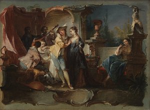Baumgartner Johann Wolfgang The Prodigal Son Living with Harlots Kunstdruck