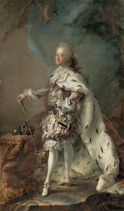 C G Pito Portrait of Frederik V in Anointment Robe von Einzelne als Kunstdruck auf Leinwand