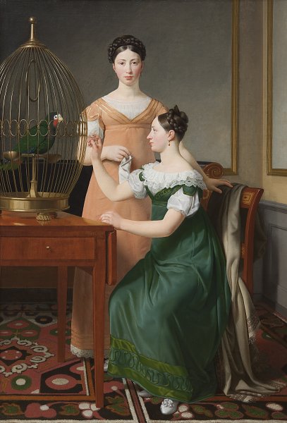 Kunstdruck C W Eckersberg Mendel Levin Nathansons Elder Daughters Bella and Hanna von einzelne als Leinwandbild