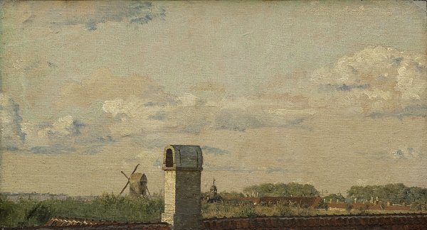 Kunstdruck Christen Kobke View from a Window in Toldbodvej Looking Towards the Citadel in Copenhagen von einzelne als Leinwandbild