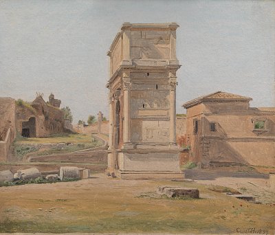 Constantin Hansen The Arch of Titus in Rome von Einzelne als Kunstdruck auf Leinwand