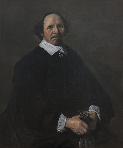 Hals Frans Portrait of a Man von einzelne als Kunstdruck auf Leinwand