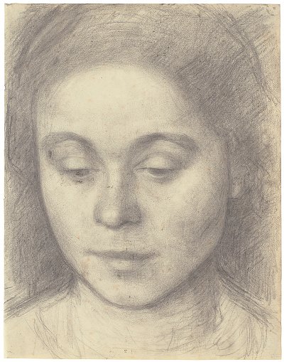 Hammershai Vilhelm Portrait of Ida the Artists Wife von einzelne als Kunstdruck auf Leinwand