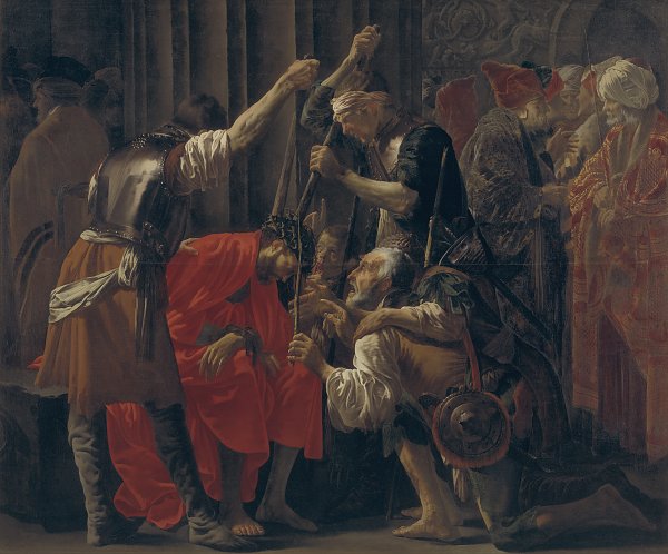 Kunstdruck Hendrick ter Brugghen Christ Crowned with Thorns von einzelne als Leinwandbild
