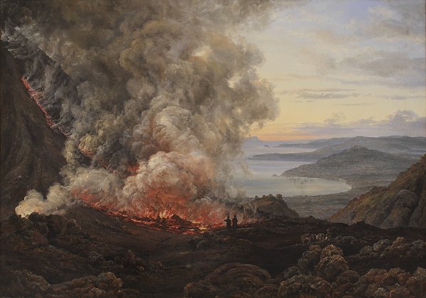 Kunstdruck J C Dahl Eruption of the Volcano Vesuvius von einzelne als Leinwandbild