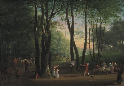 Jens Juel The Dancing Glade at Sorgenfri North of Copenhagen von Einzelne als Kunstdruck auf Leinwand