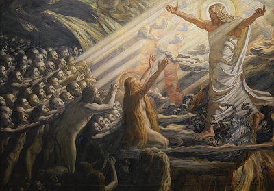 Joakim Skovgaard Christ in the Realm of the Dead von Einzelne als Kunstdruck auf Leinwand