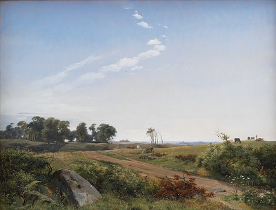 Johan Thomas Lundbye Zealand Landscape Open Country in North Zealand von Einzelne als Kunstdruck auf Leinwand