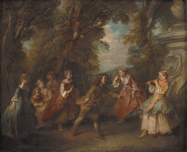 Kunstdruck Lancret Nicolas Children at Play in the Open von einzelne als Leinwandbild