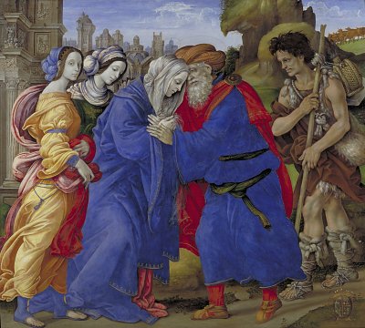 Lippi Filippino he Meeting of Joachim and Anne outside the Golden Gate of Jerusalem von Einzelne als Kunstdruck auf Leinwand