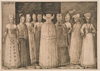 Lorck Melchior Ten Women from Stralsund von Einzelne als Kunstdruck auf Leinwand