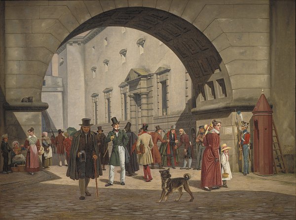 Kunstdruck Martinus Rorbye The Prison of Copenhagen von einzelne als Leinwandbild