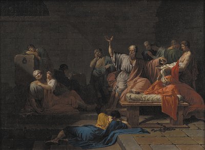 Peyron Jean Francois Pierre The Death of Socrates von Einzelne als Kunstdruck auf Leinwand