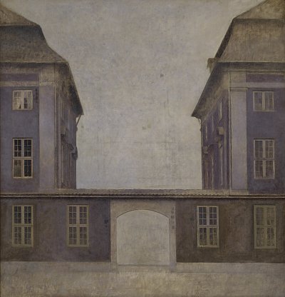 Vilhelm Hammershoi The Buildings of the Asiatic Company seen from St Annae Street von Einzelne als Kunstdruck auf Leinwand