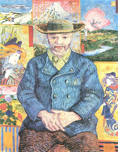 Bildnis Pere Tanguy von van Gogh als Kunstdruck auf Leinwand