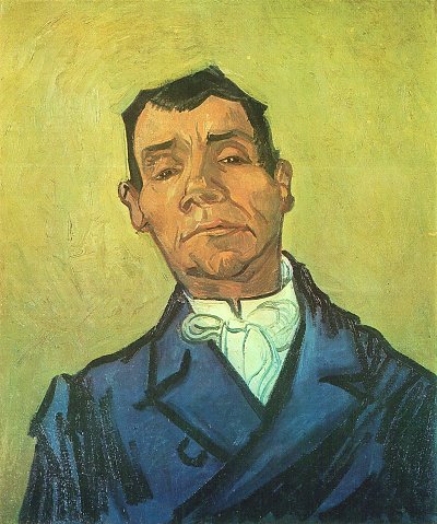 Bildnis eines Mannes von van Gogh als Kunstdruck auf Leinwand