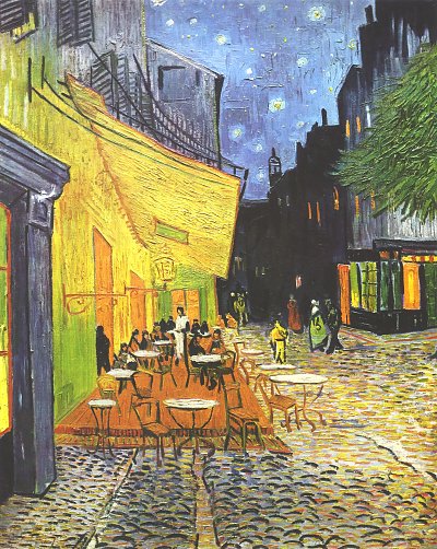 Cafeterasse bei Nacht von van Gogh als Kunstdruck auf Leinwand