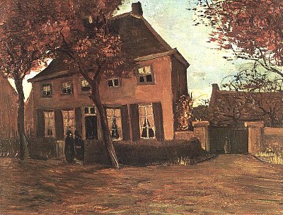 Das Pfarrhaus in Nuenen von van Gogh als Kunstdruck auf Leinwand
