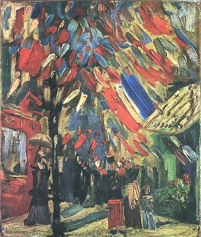 Der 14 Juli in Paris von van Gogh als Kunstdruck auf Leinwand
