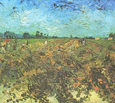 Der gruene Weinberg von van Gogh als Kunstdruck auf Leinwand