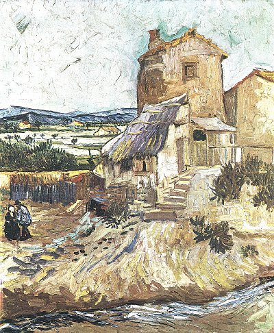 Die alte Muehle von van Gogh als Kunstdruck auf Leinwand