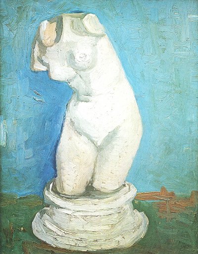 Gipstorso weiblich von van Gogh als Kunstdruck auf Leinwand
