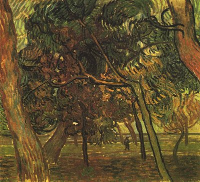 Herbstliche Kiefern von van Gogh als Kunstdruck auf Leinwand