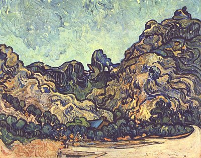 Huegel bei Saint Remy von van Gogh als Kunstdruck auf Leinwand