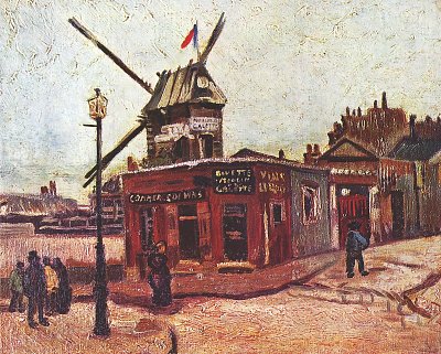 Le Moulin de La Galette von van Gogh als Kunstdruck auf Leinwand