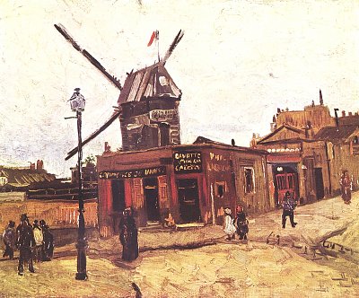 Le Moulin de la Galette 4 von van Gogh als Kunstdruck auf Leinwand