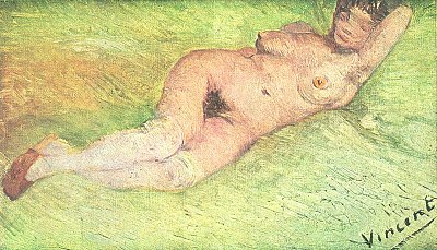 Liegender Frauenakt von van Gogh als Kunstdruck auf Leinwand