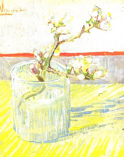 Mandelbluetenzweig von van Gogh als Kunstdruck auf Leinwand