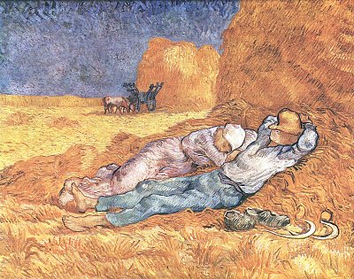 Mittagsrast von van Gogh als Kunstdruck auf Leinwand