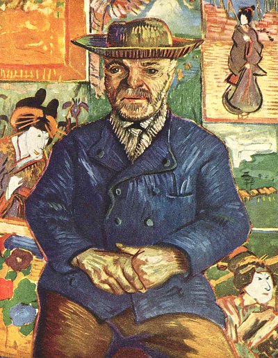 Portrait des Pere Tanguy von van Gogh als Kunstdruck auf Leinwand