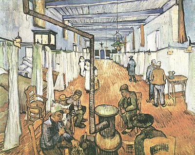 Schlafsaal im Hospital in Arles von van Gogh als Kunstdruck auf Leinwand