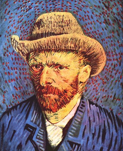 Selbstbildnis mit grauem Filzhut 2 von van Gogh als Kunstdruck auf Leinwand