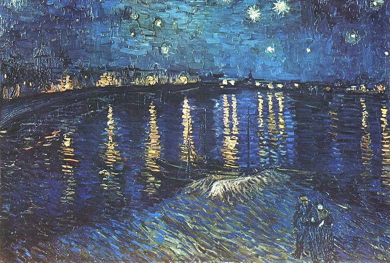 Sternennacht ueber der Rhone von Vincent van Gogh als Leinwandbild