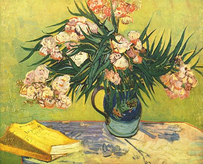 Stillleben mit Oleander von van Gogh als Kunstdruck auf Leinwand