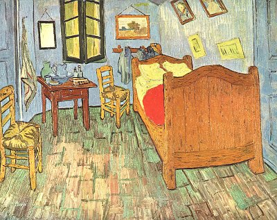 Van Goghs Schlafzimmer von van Gogh als Kunstdruck auf Leinwand