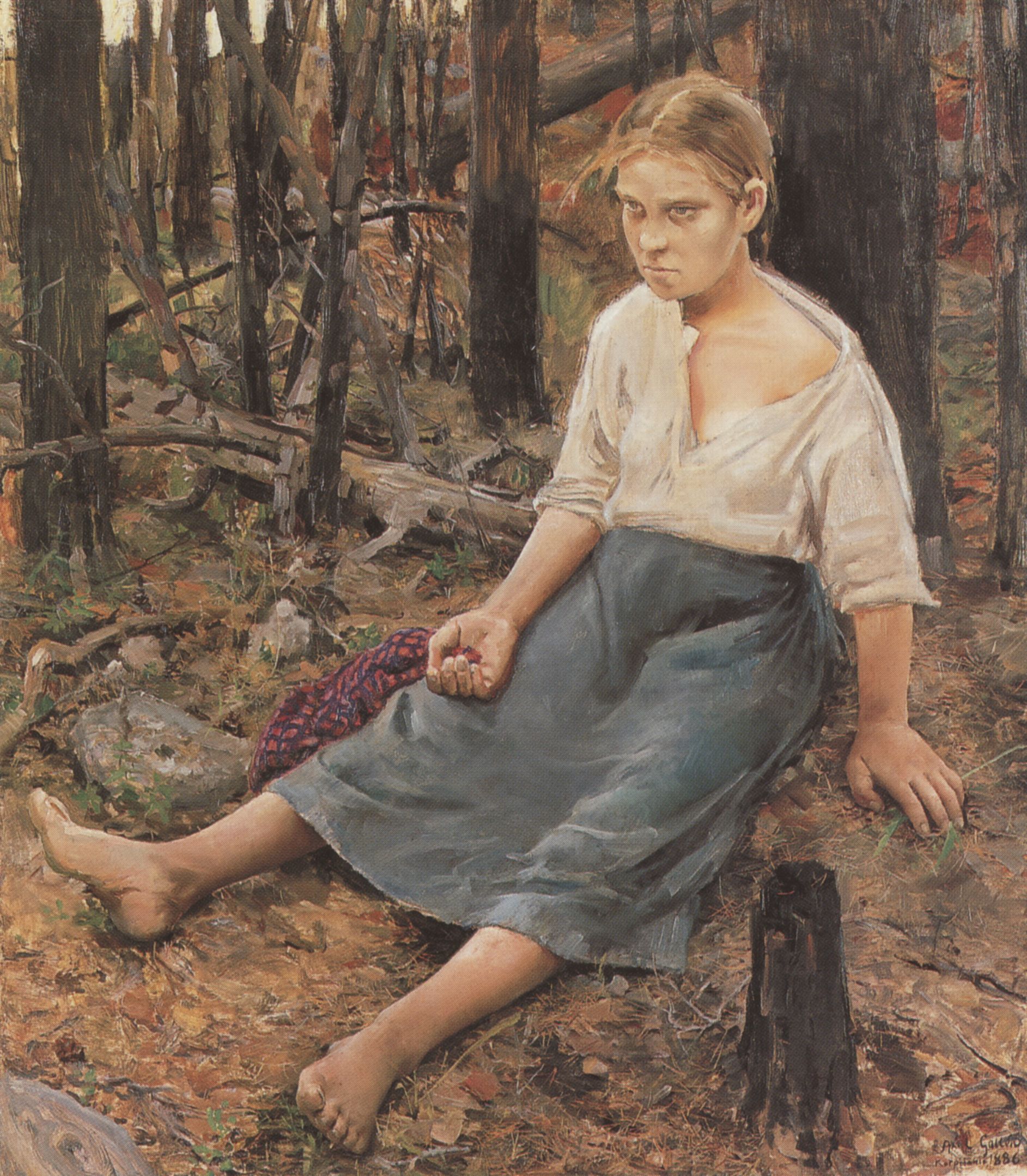Kunstdruck Verlaufen.. von Akseli Gallen Kallela als Leinwandbild